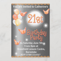 Dames 21e uitnodiging van de Birthday Party