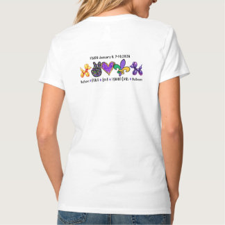 Dames 2 zijdig logo shirt/Mardi Gras T-shirt
