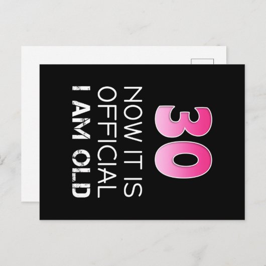 Dames 30e verjaardagsshirt vrouwen grappig. Nu is  Briefkaart (Voorkant / Achterkant)