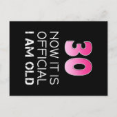 Dames 30e verjaardagsshirt vrouwen grappig. Nu is  Briefkaart (Voorkant)