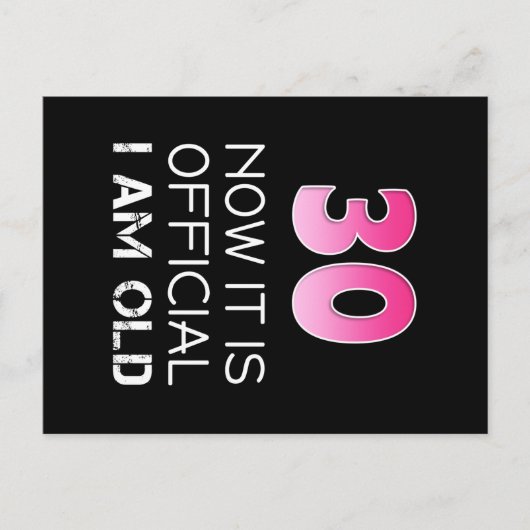 Dames 30e verjaardagsshirt vrouwen grappig. Nu is  Briefkaart (Voorkant)