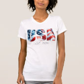 Dames 4 juli Shirten T-shirt (Voorkant)