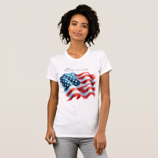 Dames 4th of July T Shirten T-shirt (Voorkant volledig)