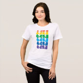 Dames 6453 Multi-kleur blok tee Tri-Blend Shirt (Voorkant volledig)
