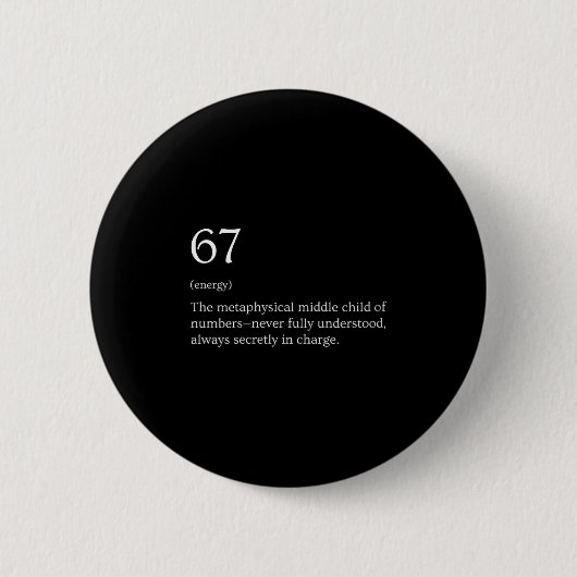 Dames 67 Definitie Meme V-hals Ronde Button 5,7 Cm (Voorkant)