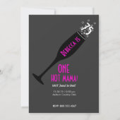 Dames 75e verjaardag uitnodiging - Cheers! Hot Mam (Achterkant)