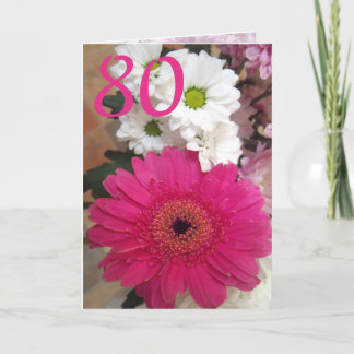 Dames 80ste verjaardag bloemenpracht kaart