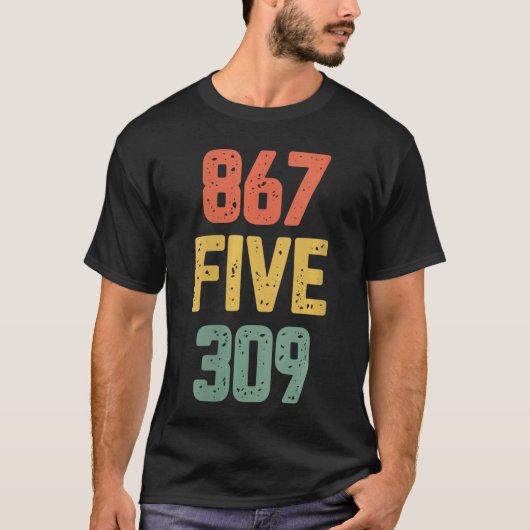 Dames 8675309 Nostalgische Grappige 80sshirt Retro T-shirt (Voorkant)