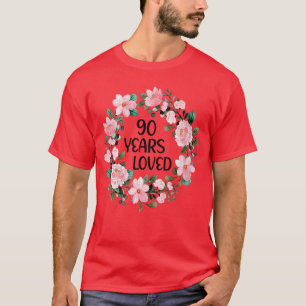 Dames 90 jaar geliefd vrouwen mannen 90 jaar oud C T-shirt