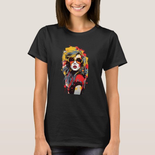 Dames 90s Grafische T-shirt (Voorkant)