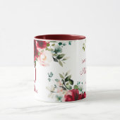 Dames 90ste verjaardag bloemenmok mok (Midden)