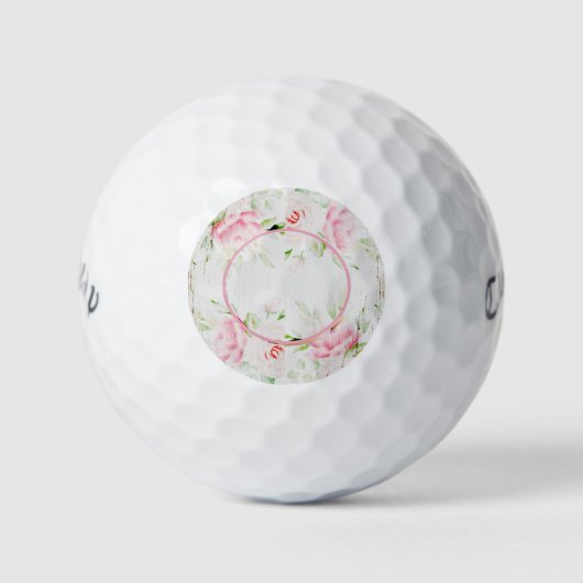 Dames aangepaste foto - Shabby Chic-Roos Golfballen (Voorkant)