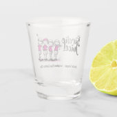 Dames Aangepaste Golf Liga: Birdie Shotglas Shot Glas (Achterkant)