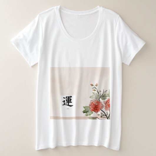 DAMES AANGEPASTE NAAM JAPANS PRINT Plus Size SHIRT (Design voorkant)