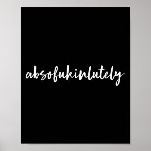 Dames absoluut grappige uitspraken op minimalistis poster