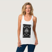 Dames Ace of Spades Zwarte Speelkaart Tshirt (Volledige Voorkant)