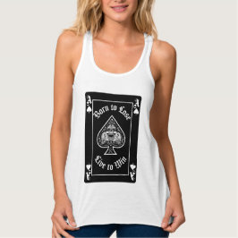 Dames Ace of Spades Zwarte Speelkaart Tshirt