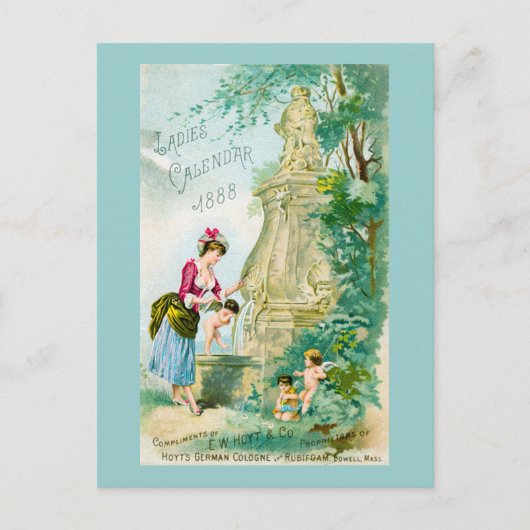  Dames Agenda 1888 Hoesje Briefkaart (Voorkant)
