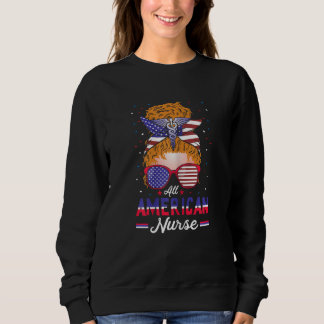 Dames All American Nurse USA Vlag 4 juli Mes Trui