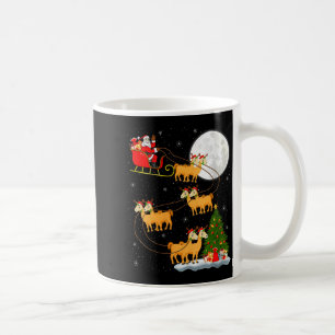 Dames Alpaca Lama Kerstman Kerst slee Vliegende Gr Koffiemok