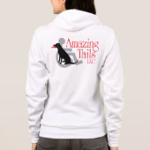 Dames American Apparel  flex fleece ritssluiting h Hoodie (Achterkant)