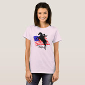 Dames-Amerikaanse Cowgirl Baby Doll T-Shirt (Voorkant volledig)