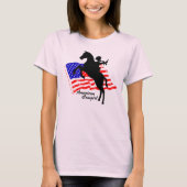 Dames-Amerikaanse Cowgirl Baby Doll T-Shirt (Voorkant)