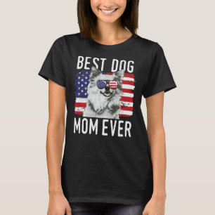 Dames Amerikaanse Vlag Beste Hond Moeder Ooit Chih T-shirt