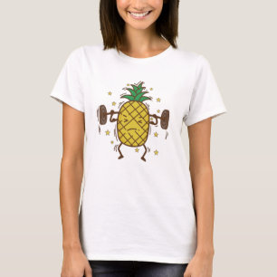 Dames Ananas Gewichtheffen, dames ananas T-shirt