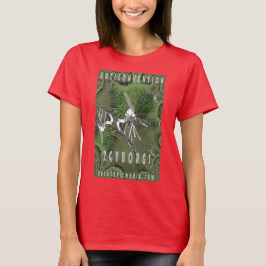 Dames "Anticonventie" gekleurde t-shirt (Voorkant)