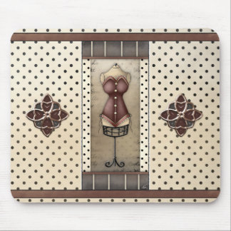 Dames  Antiek Korset met juwelen Mousepad Muismat