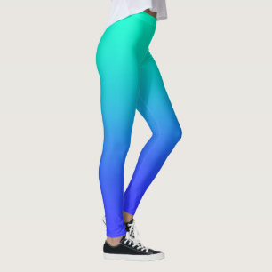 Dames Aqua Blue Volledige Lengte Leggings