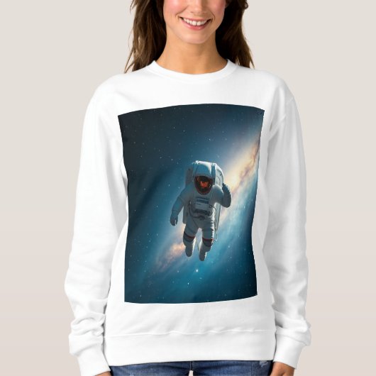 Dames Astronaut Galaxy Grafische Trui (Voorkant)