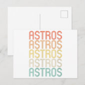 Dames Astros  Briefkaart (Voorkant / Achterkant)