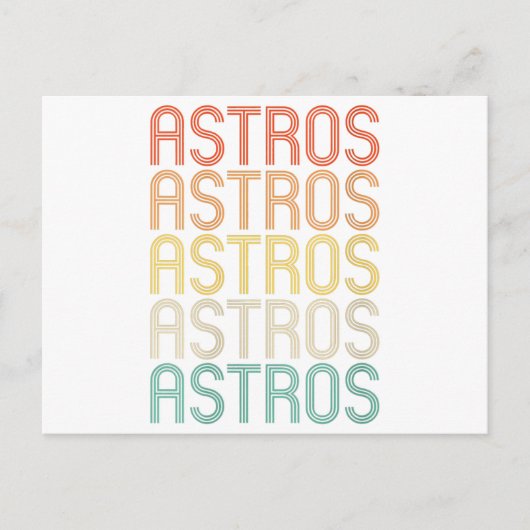 Dames Astros  Briefkaart (Voorkant)