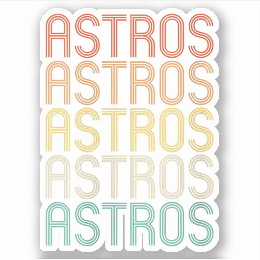 Dames Astros Sticker (Voorkant)