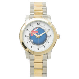 Dames Australië Vlag Oversized Twee-Tons Horloge