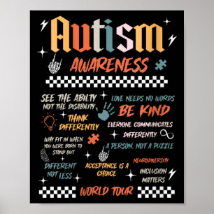 Dames autism awareness wereldtour goedheid poster