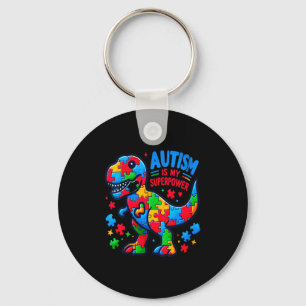 Dames Autisme - Dinosaur - Puzzel - Boog - Autisme Sleutelhanger