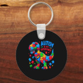 Dames Autisme - Dinosaur - Puzzel - Boog - Autisme Sleutelhanger (Voorkant)