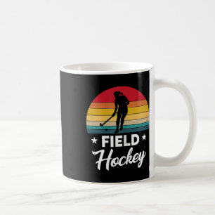 Dames Awesome Field Hockey Speler Silhouet Outfit Koffiemok
