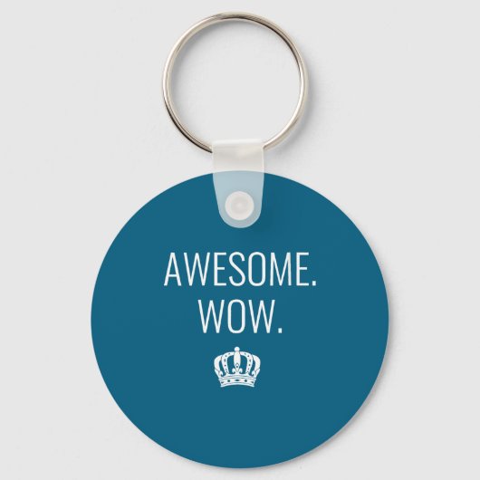 Dames Awesome Wow Grappige Quote V-hals Sleutelhanger (Voorkant)