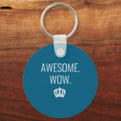 Dames Awesome Wow Grappige Quote V-hals Sleutelhanger (Voorkant)