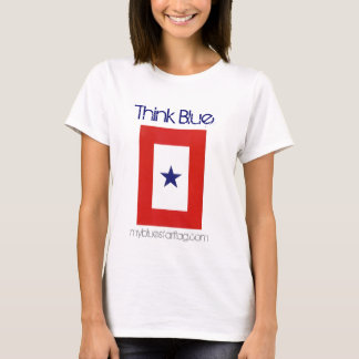 Dames Baby Doll Blue Star shirt