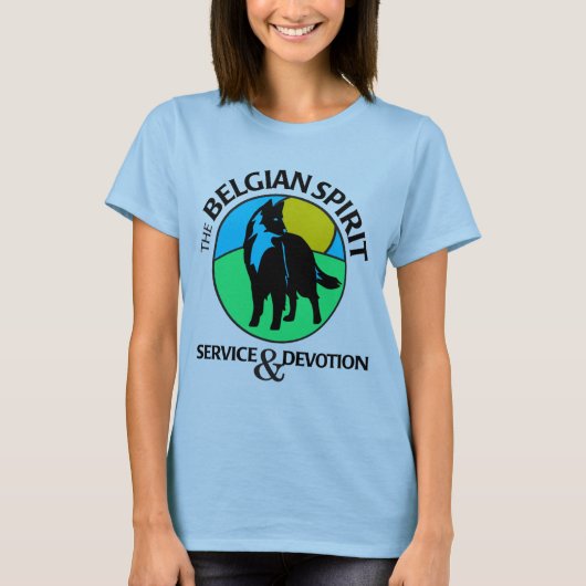 Dames Baby Doll T-Shirt in Blue (Voorkant)