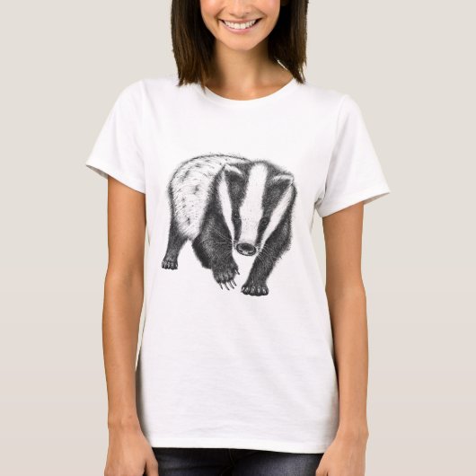 Dames Badger art t-shirt (Voorkant)
