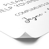 Dames Badkamer Minimalistische Hedendaagse Bruilof Poster (Hoek)