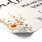 Dames Badkamer Trouwreceptie Herfst Wildflowers Poster (Hoek)