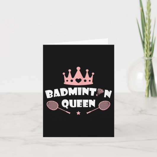 Dames Badminton Koningin Shuttle Badminton Liefheb Kaart (Voorkant)