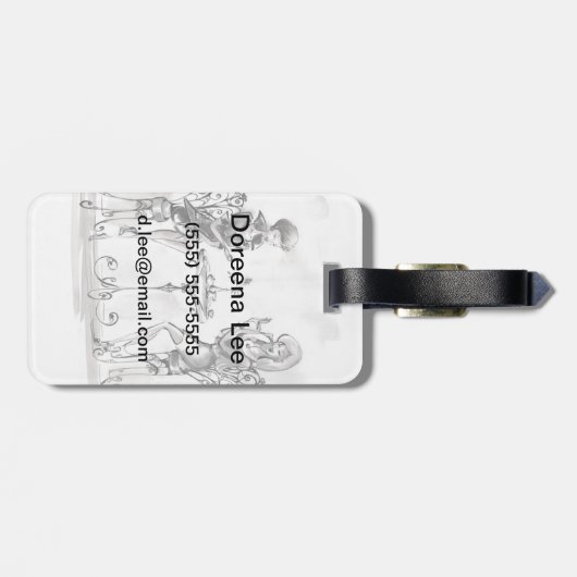 Dames Bagagelabel (Achterkant horizontaal)